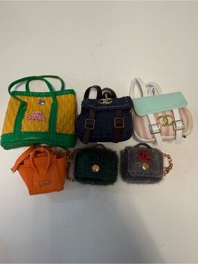 Bundle of 6 Brand New Mini Designer Inspired Bags - Perfect Doll Accessory 💼